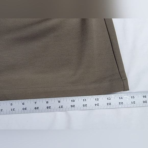 Kut from the Kloth Meg Super Wide Leg High Rise Trousers Color Olive Size 18 - Picture 4 of 16